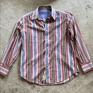 Robert graham striped button down shirt